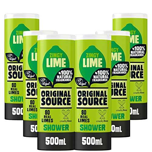 Multipack Original Source Shower Gel 6x500ml (Big Bottles), Lime (£9.88 - £10.26 with S&S)