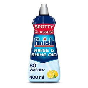 Finish Rinse Aid for Shiny & Drier Dishes - Lemon / Normal 400 ml £2 Prime (+£4.49 non Prime or free collection) @ Amazon