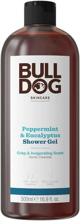 BULLDOG – Bodycare for Men Black Pepper & Vetiver/Lemon & Bergamot/Original/Peppermint & Eucalyptus Shower Gel 500ml - £2.99 @ Amazon