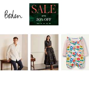 Sale - Up to 50% off + Free Shipping on orders over £30 (otherwise is £3.95) - @ Boden