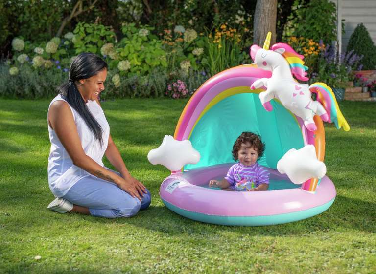 Chad Valley 3.9ft Unicorn Baby Paddling Pool - 28L plus Free collection