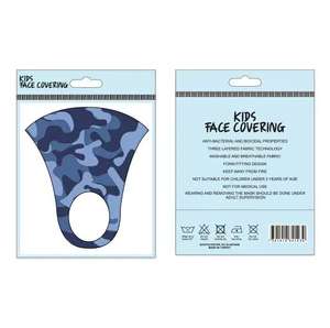 Childrens Camo fabric Face Mask 20p for click and collect at Superdrug