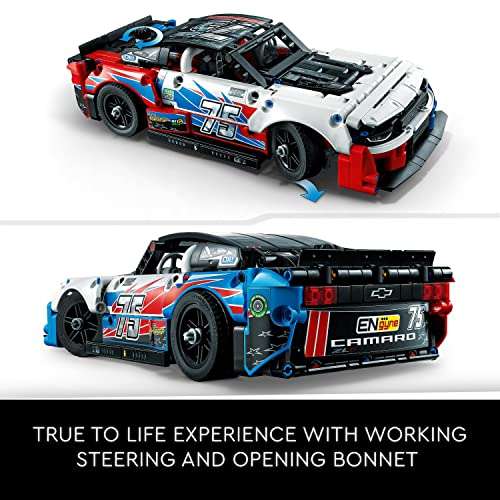 LEGO Technic NASCAR Next Gen Chevrolet Camaro ZL1 Model Car Racing Motorsport Construction Set 42153.