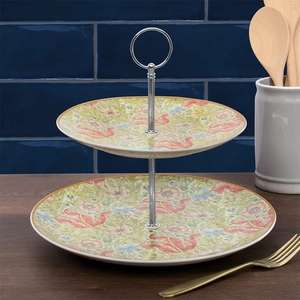 William Morris Compton Fine China 2-Tier Cake Stand - £7.95 Delivered @ Only5Pounds