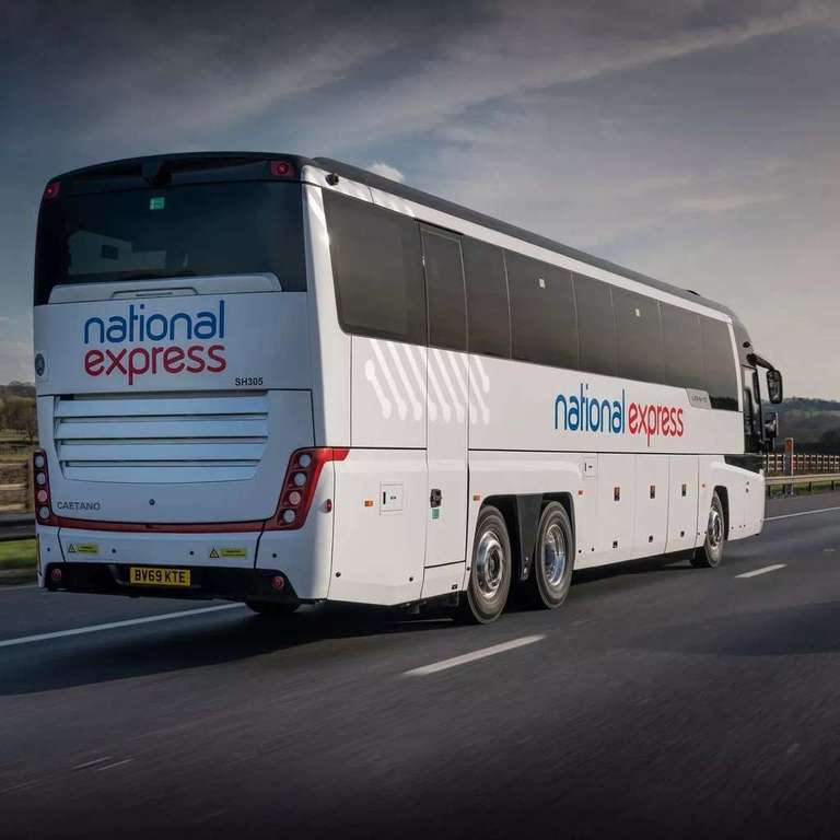 20% discount w/ unique code National Express coach tickets for April to December 2024 travel - includes airport transfers