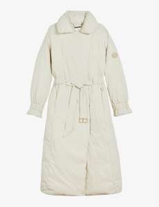 Ted Baker Aliccee belted padded woven coat - White Size 8 only - £150 @ Selfridges