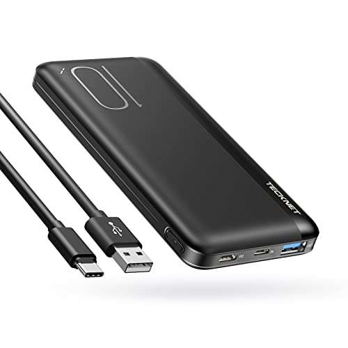 TECKNET PD Power Bank, 22.5W PD3.0 QC4.0 10000mAH + 1M 60W 20V USB C Cable - £14.49 @ Sold by TECKNET / Fulfilled By Amazon