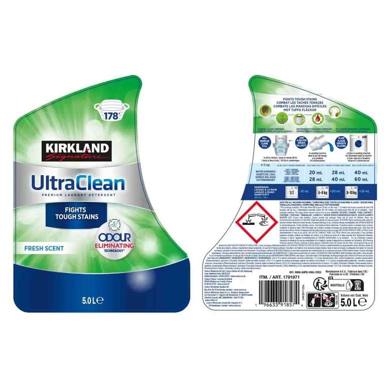 Kirkland Signature Ultra Clean Bio Laundry Liquid, 5L (178 Wash) instore Coventry