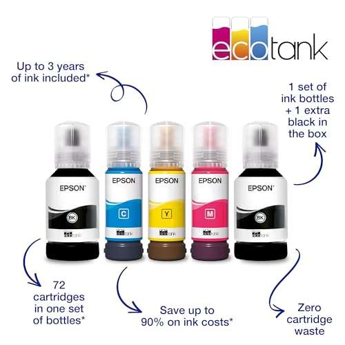 Epson EcoTank ET-2850 Ink Tank Printer £50 cashback and claim free 5 year warranty