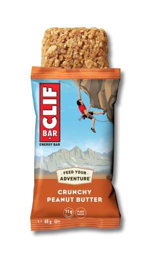 CLIF Bar Energy Bars/Nutritional Protein Bar, Source of Plant Based Prwotein, Crunchy Peanut Butter, 12 x 68g £12 @ Amazon