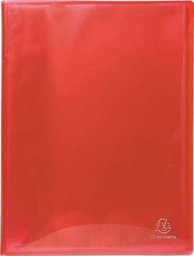 Exacompta - Ref. 85970E - 1 Iderama document protector - 100 smooth crystal pockets - for A4 - size 24 x 32 cm - 10 random colors