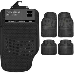 Nyxi 4 Piece Rubber Car Mat (Front + Rear) Universal Non-Slip Deep Dish Heavy Duty sold & dispatched by Nyxi-ltd