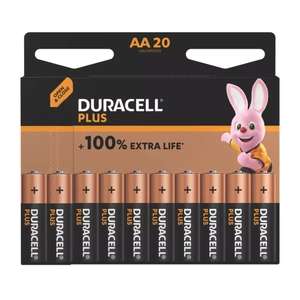 Duracell Plus AA/AAA Alkaline Batteries 20pk £11.21 w/voucher APP/Account Specific C&C Free