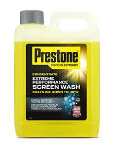 Prestone PSCW0039A Extreme Performance Screen Wash for Cars, Concentrate makes up to 50 Litres of Screenwash, protects to -18C, 2.5 Litre