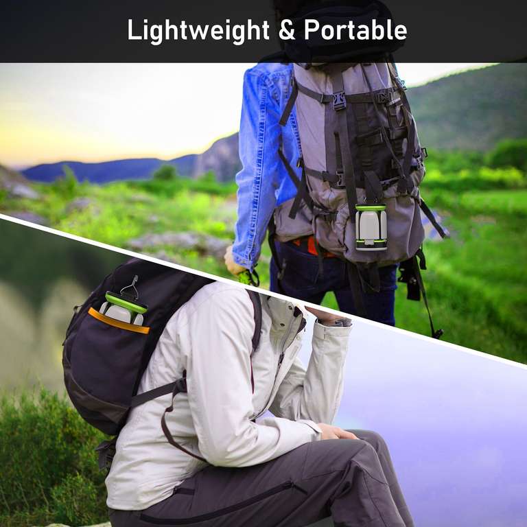 Camping Lantern Rechargeable, Camping Lights Lamp 7 Light Modes 60 LED - 360⁰ beam angle - Sold by Flying-Store FBA