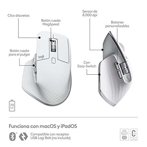 Logitech MX Master 3S for Mac White - with voucher