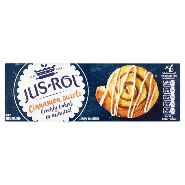 Jus-Rol 6 Cinnamon Swirls Dough - 2 packs 12 total for £3.50 @ Morrisons
