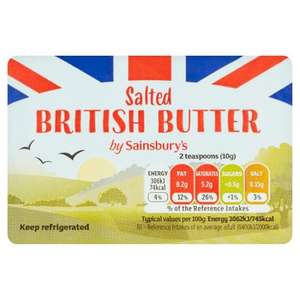 Sainsbury's Salted Butter (Nectar card) Sainsbury's Melton Rd, Leicester. Possibly National