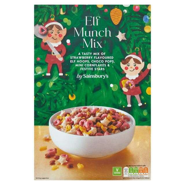 Christmas Elf Cereal Mix or Caramelised Biscuit Flavour Squares 375g Cromwell Road London