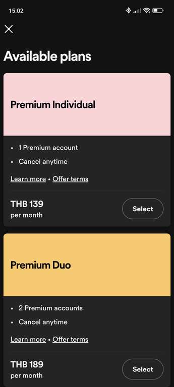 Spotify Premium Individual @ £2.99 PM (139 THB) with VPN (Thailand)
