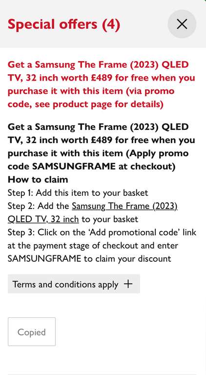 Samsung The Frame (2023) QLED Art Mode Smart TV with Slim Fit Wall Mount, 65 inch + frame 32 inch free with code