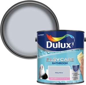 Dulux 500001 Easycare Bathroom Soft Sheen Emulsion Paint For Walls And Ceilings - Misty Mirror 2.5L