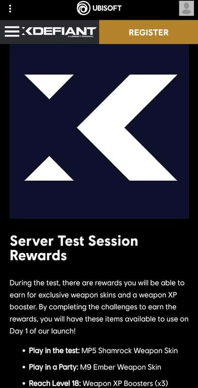 Xdefiant Server Test Open Session + Rewards : exclusive weapon skins (PC, PS5, Xbox Series X|S)