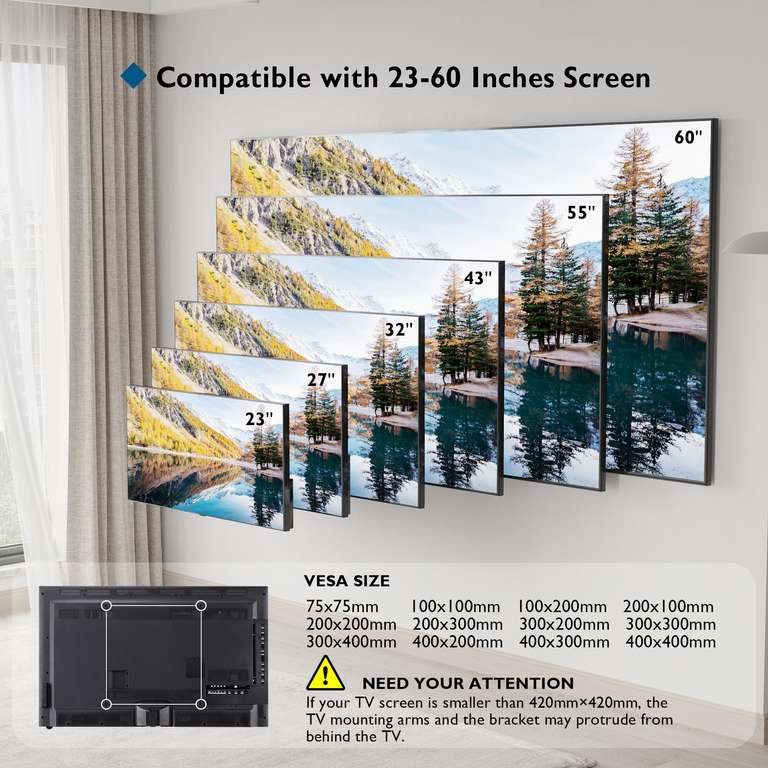BONTEC Ultra Slim TV Wall Bracket Mount for 23-60 inchs LCD LED Plasma TVs - w/Voucher, Sold By bracketsales123 FBA