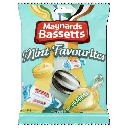 Maynards Bassetts Mint Favourites Sweets, 192g £1 or 95p s&s @ Amazon