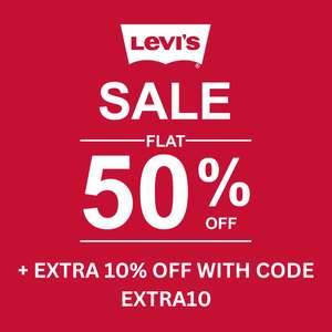 Levi's Sale - 50% Off Selected Lines + Extra 10% Off W/Code