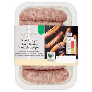 No. 1 Free Range 6 Farmhouse Pork Sausages 400g - £2.50 @ Waitrose