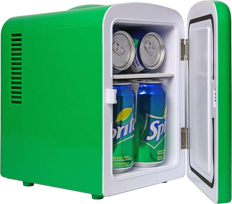 Coca-Cola Sprite 4L 6 Can Portable Cooler/Warmer, Compact Personal Travel Mini Fridge for Snacks Lunch Drinks Cosmetic - £35.44 @ Amazon