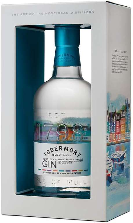 Tobermory Hebridean Gin, 70cl, Craft Scottish Gin with Gift Box 43.3% ABV