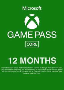 12 months Xbox Game Pass Core - convert up to 8 months to Ultimate (Europe & UK)