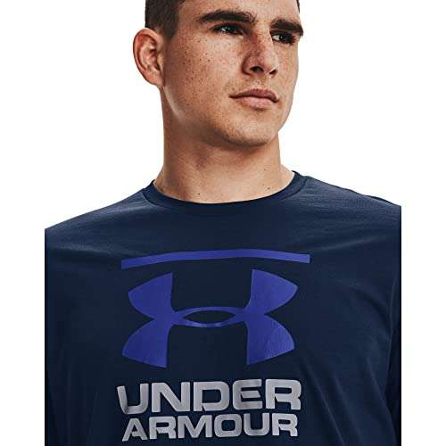 Under Armour Men UA GL Foundation Short Sleeve Tee, Super Soft Men's T Shirt for Training and Fitness (Academy, Black or White)