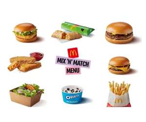 McDonalds Mix & Match - Any 3 items