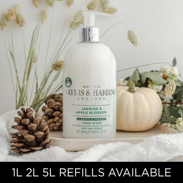 Baylis & Harding Jasmine & Apple Blossom Anti-Bacterial Hand Wash, 500ml (Pack of 3) (£4.70/£3.95 on S&S + 15% off 1st S&S)