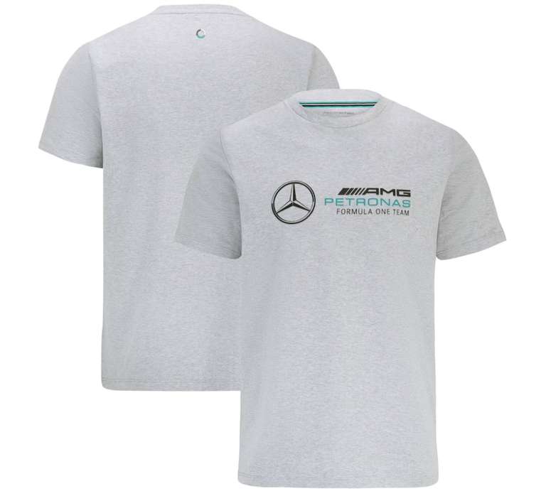 Mercedes AMG Petronas F1 Large Logo T-Shirt - Grey - Unisex