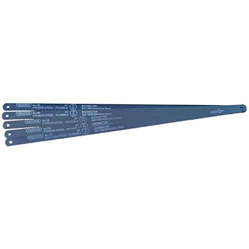 Draper 74118 300 MM Carbon Hacksaw Blade 5 Pieces Blue