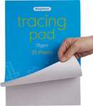 Stephens Tracing Pad (RS544555), A4, Gum Bound, 73GSM, 30 White Sheets