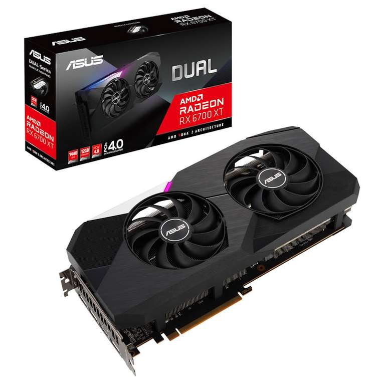 Asus RX 6700 XT Dual 12GB GDDR6 PCI-Express Graphics Card - £376.98 delivered (£351.98 after cashback) (Includes TLOU) at Overclockers