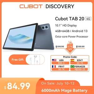 Cubot TAB 20 4gb/64gb 4G Dual Sim 10.1" Tablet - £87.14 @ Cubot Official Store / AliExpress
