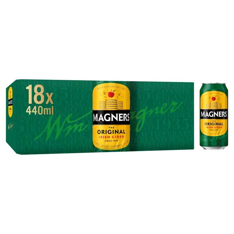 Magners The Original Irish Cider 18 x 440ml ABV 4.5% - 2 for £20 (36 cans)