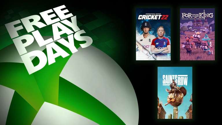 Free Play Days for Xbox Live Gold members - Cricket 22, For the King, and Saints Row