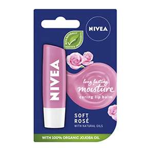 Nivea Soft Rose Lip Balm - £1 / 90p Subscribe & Save @ Amazon
