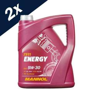 2x5L Mannol ENERGY 5w30 Fully Synthetic Engine Oil SL/CF ACEA A3/B3 - with code - £31.87 delivered using code @ eBay / carousel_car_parts