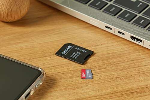 SanDisk 128GB Ultra microSDXC memory card+SD adapter. Up to 120MB/S Read Speed, Class 10, U1, A1 approved £14 at Amazon