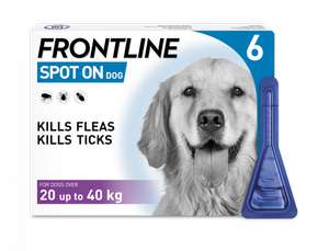 Frontline Spot On Dog - Small Dog x3 £4.35 / Medium Dog £4.55 / Large Dog £4.88 (short dated) at Sainsburys Birmingham