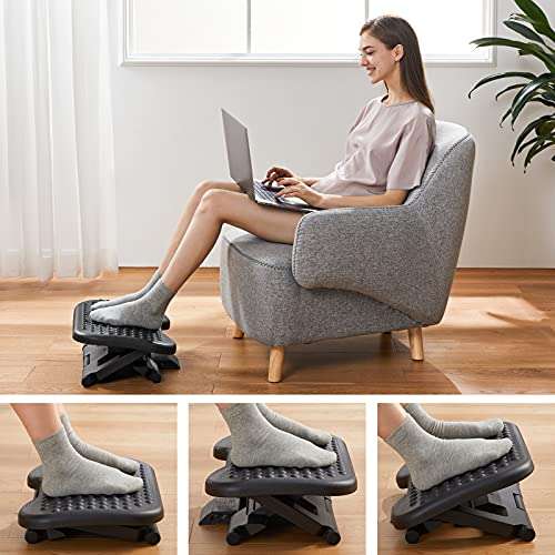 Adjustable Under Desk Foot Rest W/Voucher - Sold by EU Happy