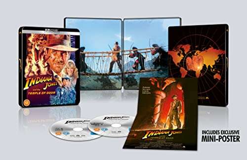 Indiana Jones And The Temple Of Doom - Steelbook (4K Ultra-HD + Blu-Ray) w/ Voucher